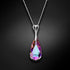 Silver Pendant "Rainbow Cascade (Vitrail Light)" with Swarovski™ Crystals