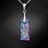 Silver Pendant "Growing Crystal II (Vitrail Light)" with Swarovski™ Crystals