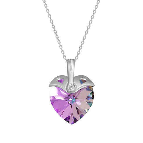 Silver Pendant "Cupid (Vitrail Light)" with Swarovski™ Crystals