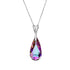 Silver Pendant "Rainbow Cascade (Vitrail Light)" with Swarovski™ Crystals