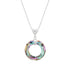 Silver Pendant "Cosmic Ring (Vitrail Light)" with Swarovski™ Crystals