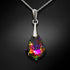 Silver Pendant "Baroque IV (Vitrail Medium)" with Swarovski™ Crystals