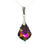 Silver Pendant "Baroque IV (Vitrail Medium)" with Swarovski™ Crystals