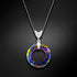 Silver Pendant "Cosmic Ring (Volcano)" with Swarovski™ Crystals