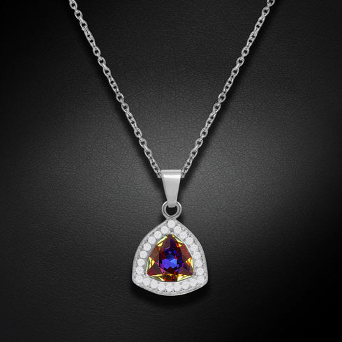 Silver Pendant "Elemental Magic (Volcano)" with Swarovski™ Crystals