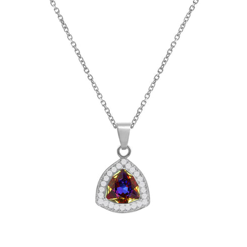 Silver Pendant "Elemental Magic (Volcano)" with Swarovski™ Crystals