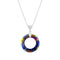 Silver Pendant "Cosmic Ring (Volcano)" with Swarovski™ Crystals