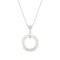 Silver Pendant "Cosmic Ring (White Opal)" with Swarovski™ Crystals