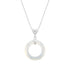 Silver Pendant "Cosmic Ring (White Opal)" with Swarovski™ Crystals