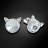 Children's Silver Earrings "Cat" with Swarovski™ Crystals