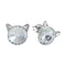 Children's Silver Earrings "Cat" with Swarovski™ Crystals