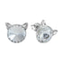 Children's Silver Earrings "Cat" with Swarovski™ Crystals