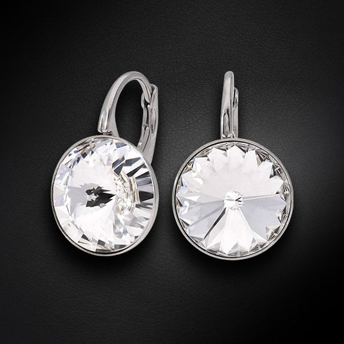 Sudraba auskari "Klaris IV" ar Swarovski™ kristāliem