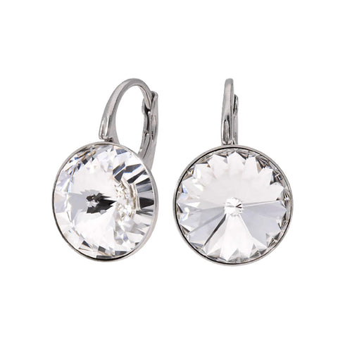 Sudraba auskari "Klaris IV" ar Swarovski™ kristāliem