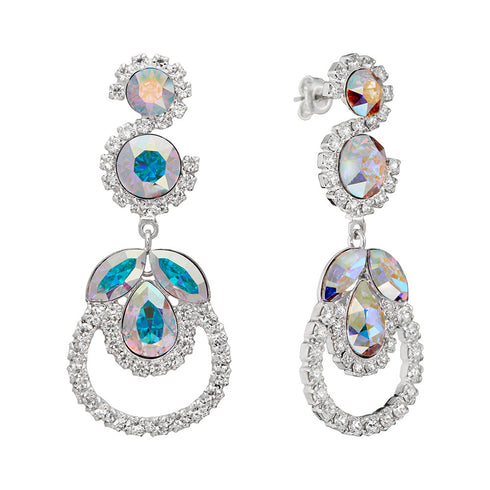 Wedding Earrings "J'Adore III (Aurora Borealis)" with Swarovski™ Crystals