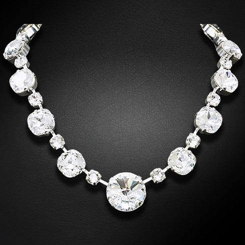 Necklace "Vorteks" with Swarovski™ crystals