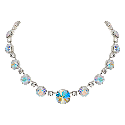 Kāzu kaklarota "Vorteks (Aurora Borealis)" ar Swarovski™ kristāliem