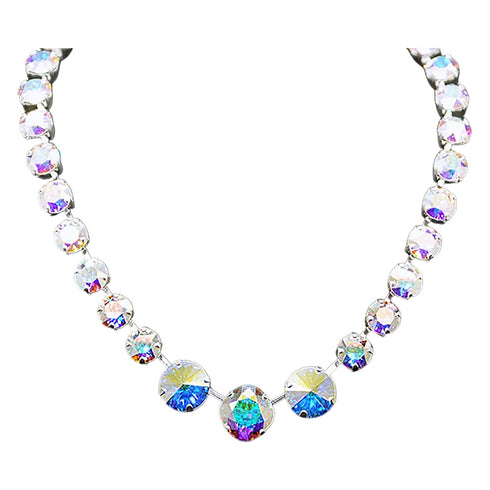 Necklace "Dazzling Glow II (Aurora Borealis)" with Swarovski™ crystals
