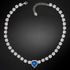 Kāzu kaklarota "Svētais Valentīns II (Bermuda Blue)" ar Swarovski™ kristāliem