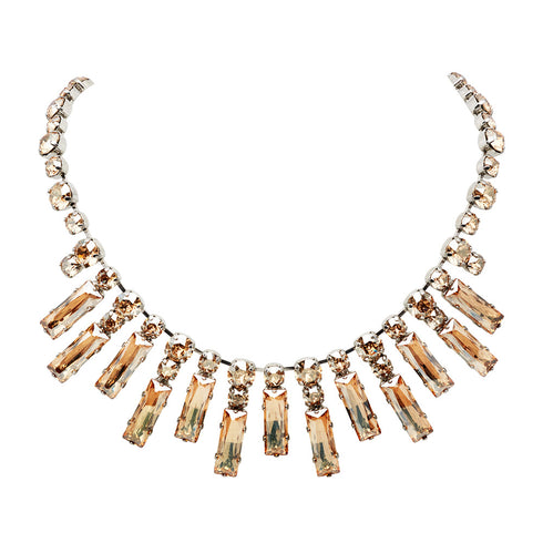 Wedding Necklace "Marie Antoinette (Golden Shadow)" with Swarovski™ Crystals