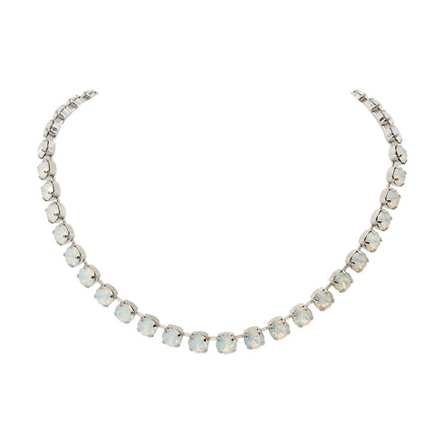 Wedding Necklace "Classic (White Opal)" with Swarovski™ Crystals