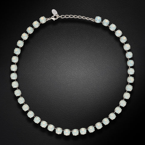 Wedding Necklace "Classic (White Opal)" with Swarovski™ Crystals