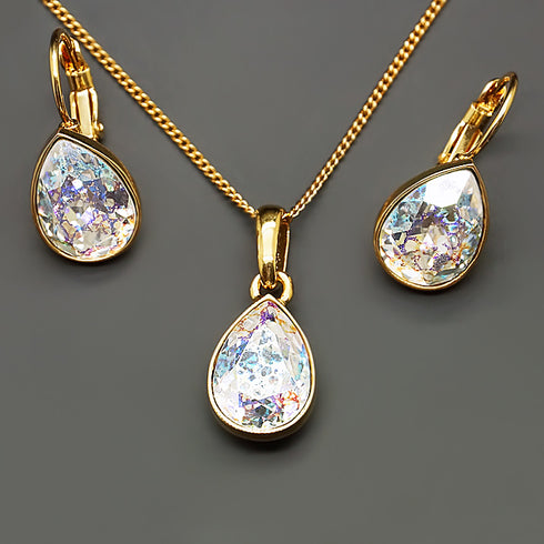 Komplekts "Kristāla Lāse (White Patina)" ar Swarovski™ kristāliem