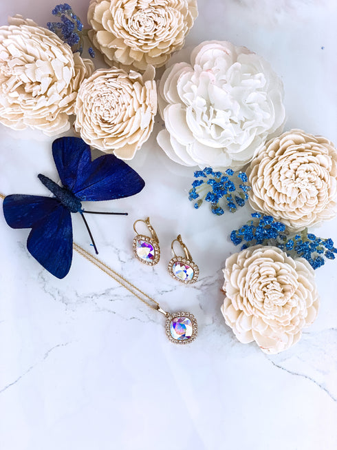 Swarovski komplekts "Rombveida kristāls"