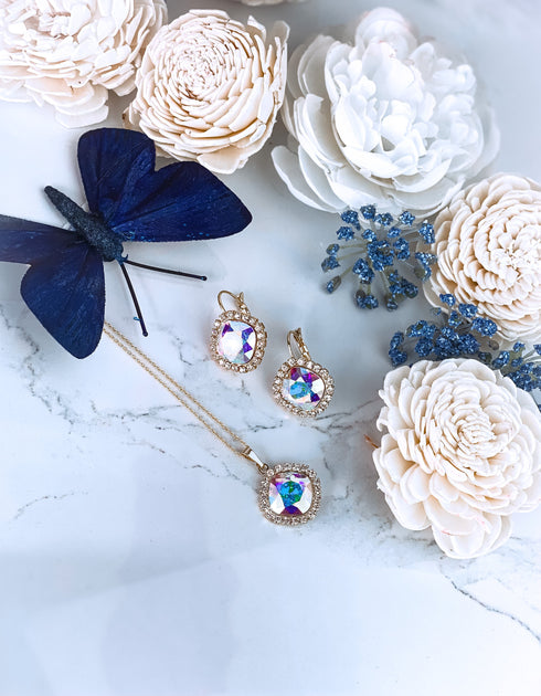 Swarovski komplekts "Rombveida kristāls"