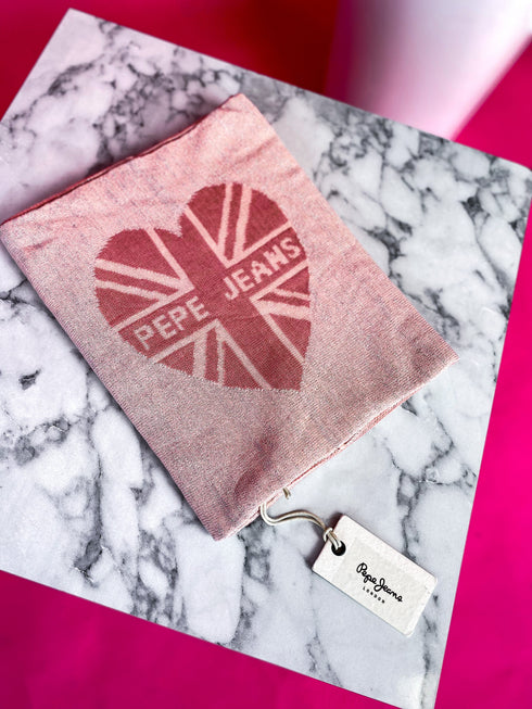 Розовый шарф PEPE JEANS