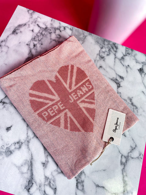 Розовый шарф PEPE JEANS
