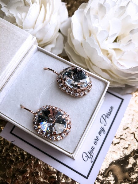 Серьги "Хрустальный опал"