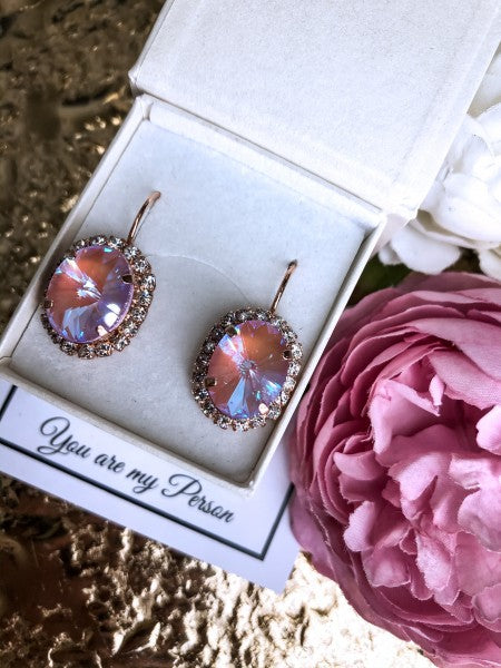 Серьги "Хрустальный опал"