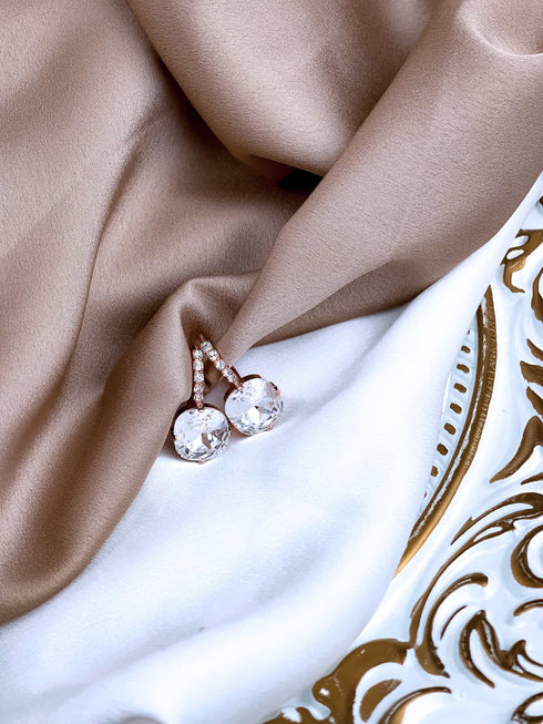 Серьги "Хрустальная бахрома"