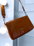 Ruda odinė pečių krepšys/rankinė