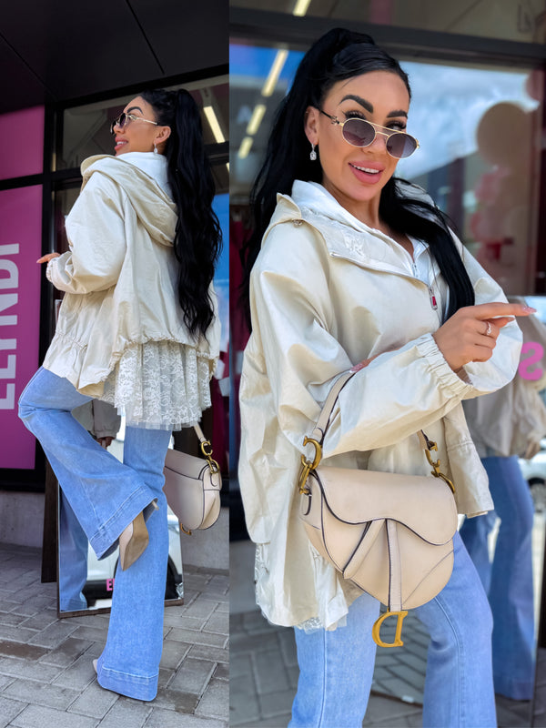 Jacket "WINDBREAKER" JS1185 - LIGHT BEIGE