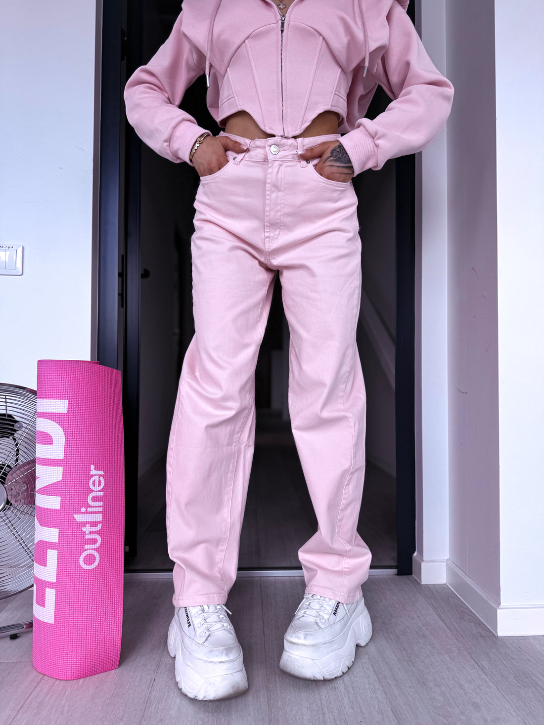 Baggy džinsa bikses "PINK BUBBLE" 9515-1-9