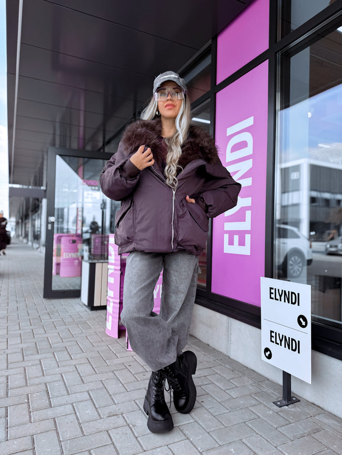 Pūkinė striukė "ALPINE TR50233" - VIOLETINĖ