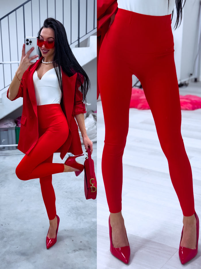 Deceptive leggings with wires 3286 - RED 