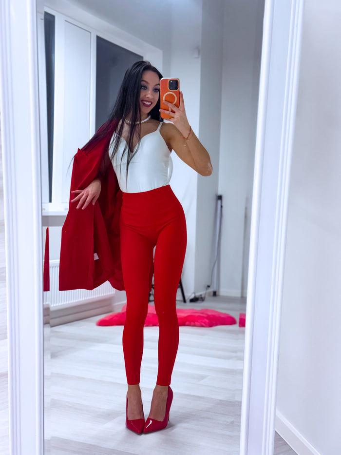 Deceptive leggings with wires 3286 - RED 