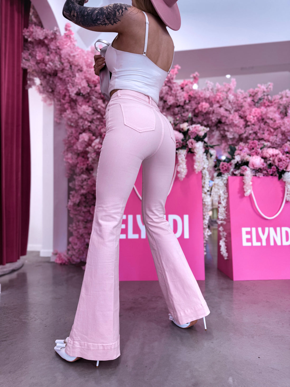 FLARED jeans "PURE PINK" 9505-9A