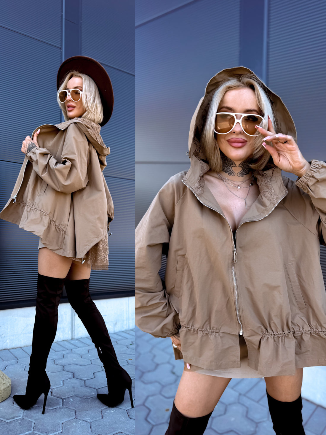 Jacket "WINDBREAKER" JS1185 - CARAMEL