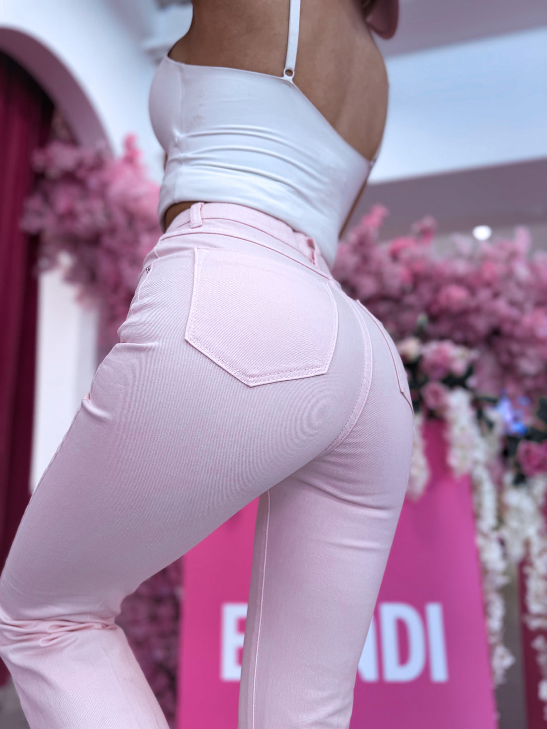 FLARED jeans "PURE PINK" 9505-9A
