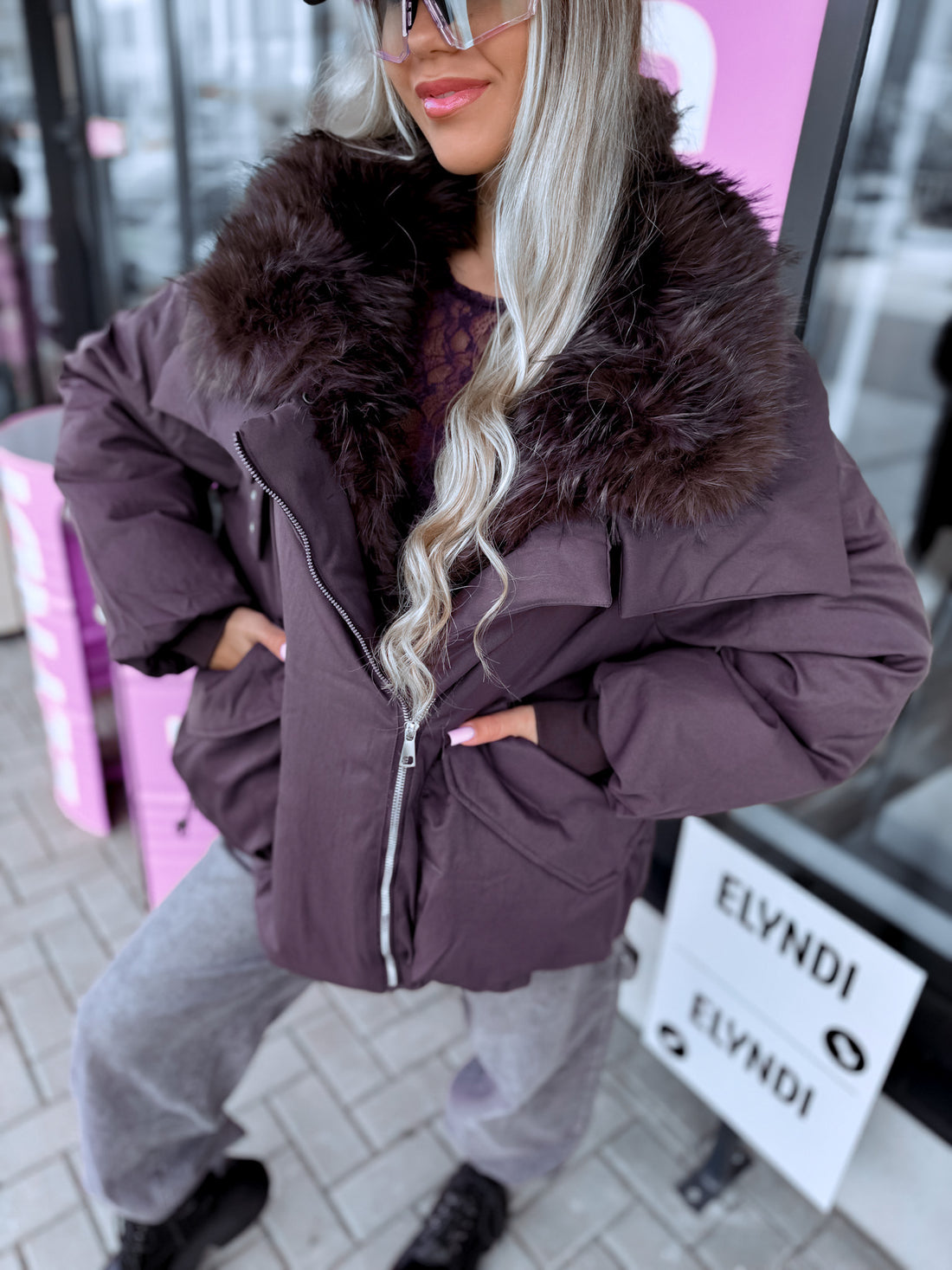 Pufīga virsjaka "ALPINE TR50233" - VIOLETA
