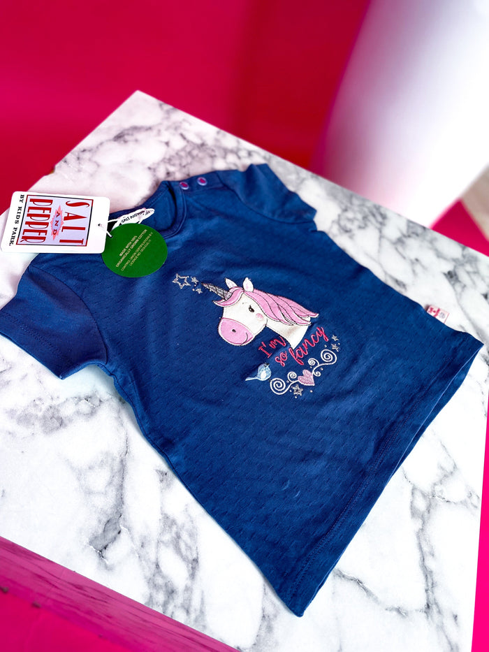 Salt and peper kids, T-shirt with unicorn (age: 6-7 months)