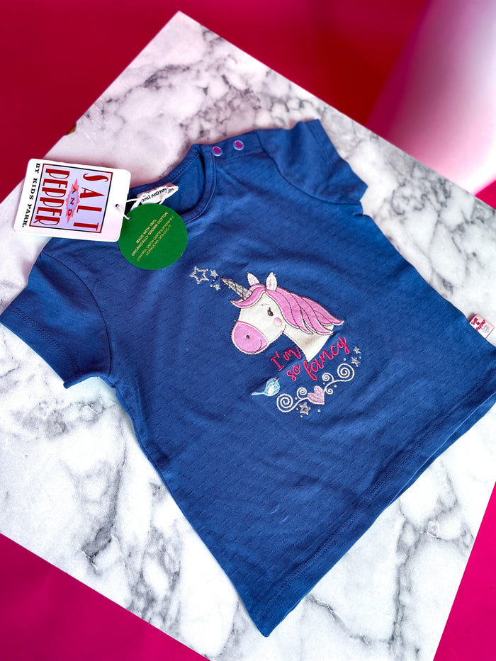 Salt and peper kids, T-shirt with unicorn (age: 6-7 months)