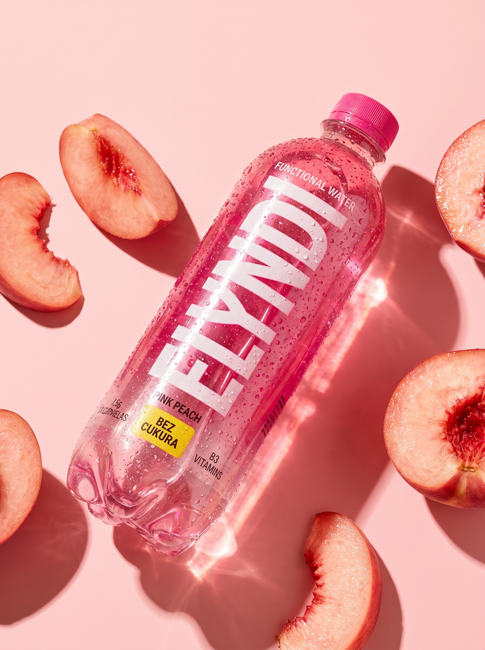 Funkcionālais ELYNDI ūdens "PINK PEACH" - 12 gab iepakojums
