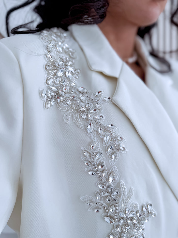 "GLAM LUX" jacket V11120 - CREAM WHITE