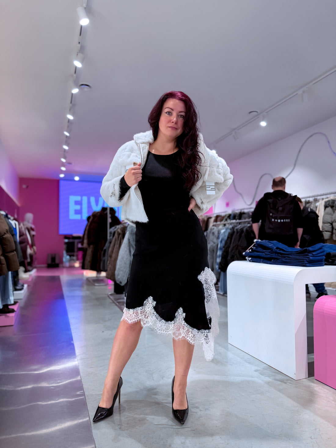 Suknelė „INSTINCT“ 251042 – JUODA SU BALTA