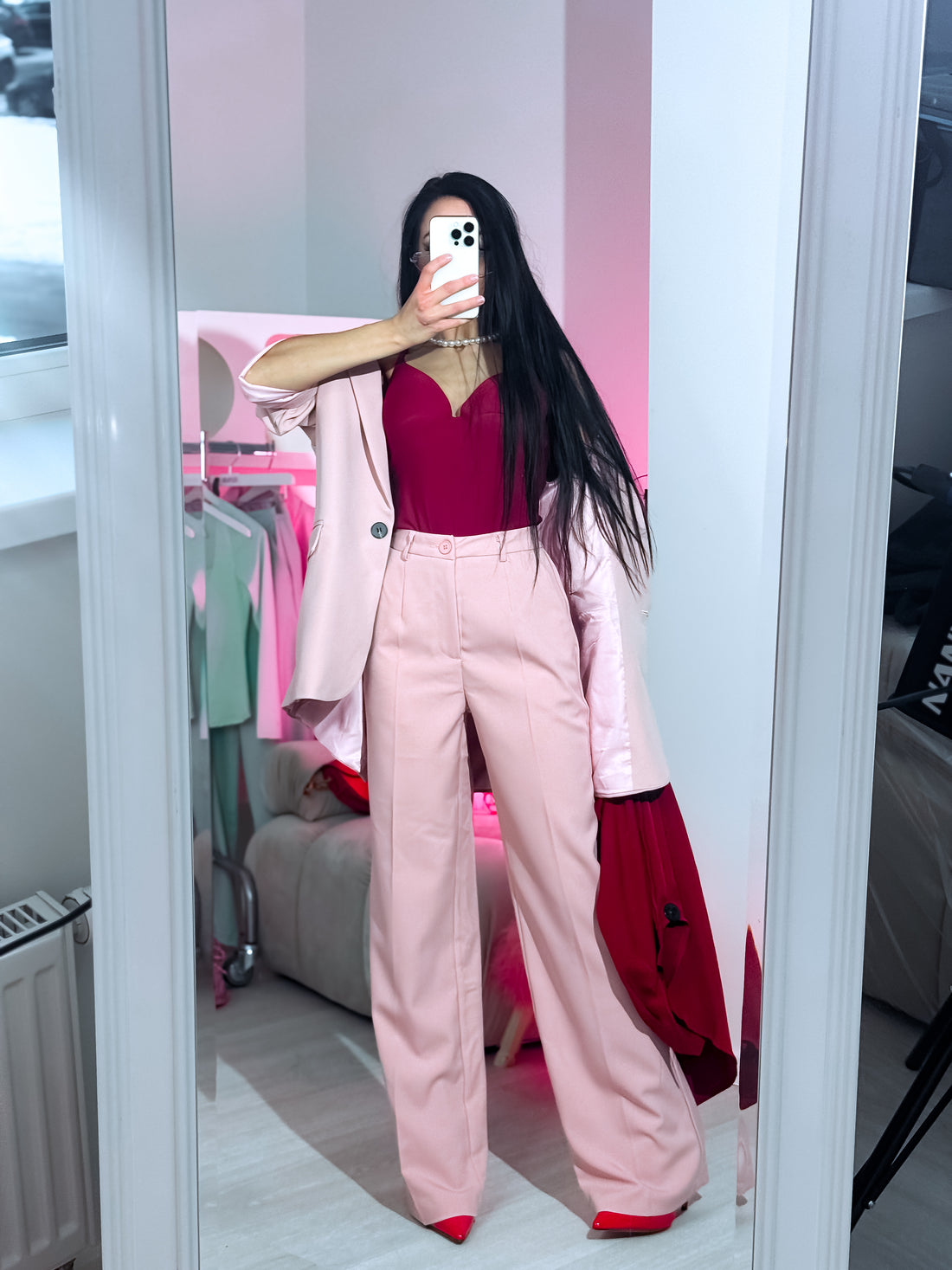 Classic, OLD PINK fabric trousers "SEASON HIT" VS02 